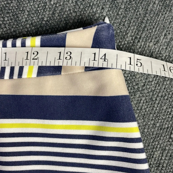 Jacob Woman’s Pencil Skirt Lined Striped Size Medium Nautical Multi-Color Spring - Picture 6 of 8